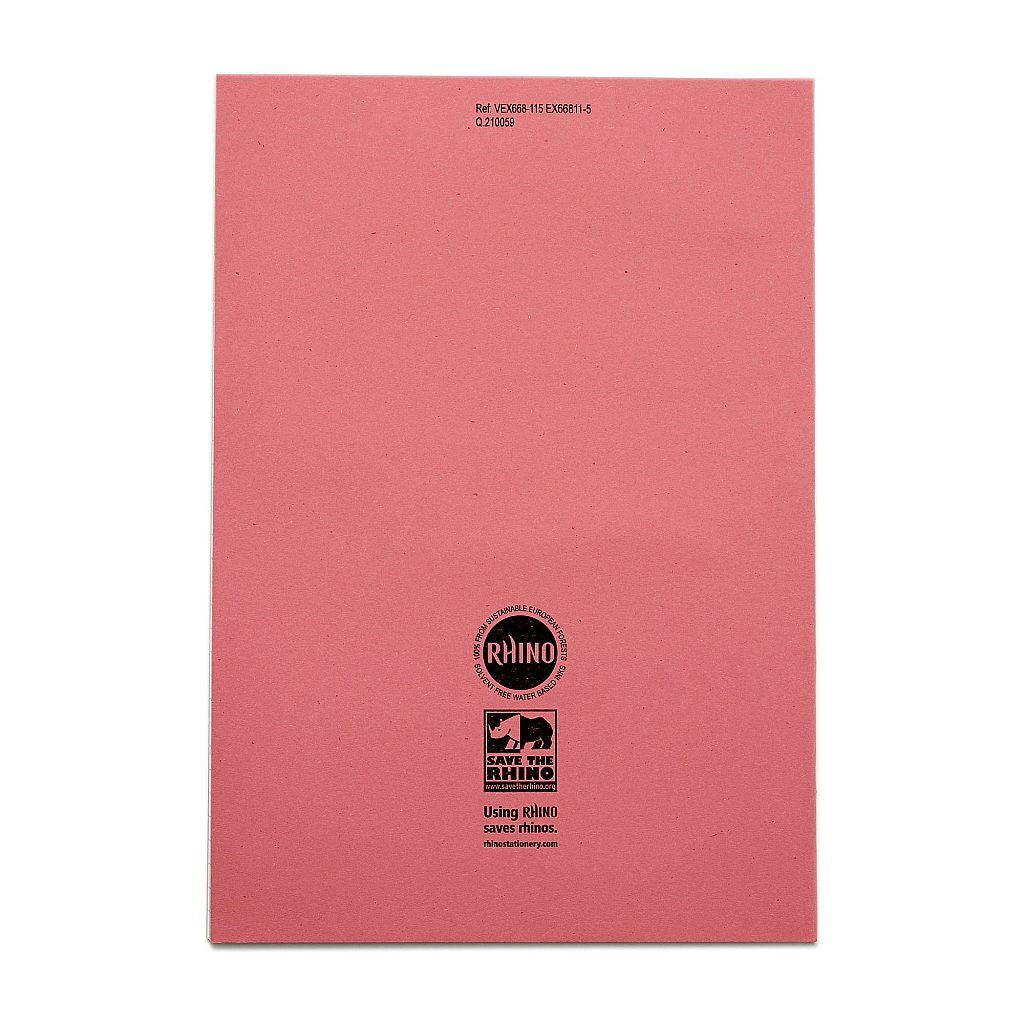 RHINO A4 Exercise Book - 8mm Lined + Margin | 80pg/10pk