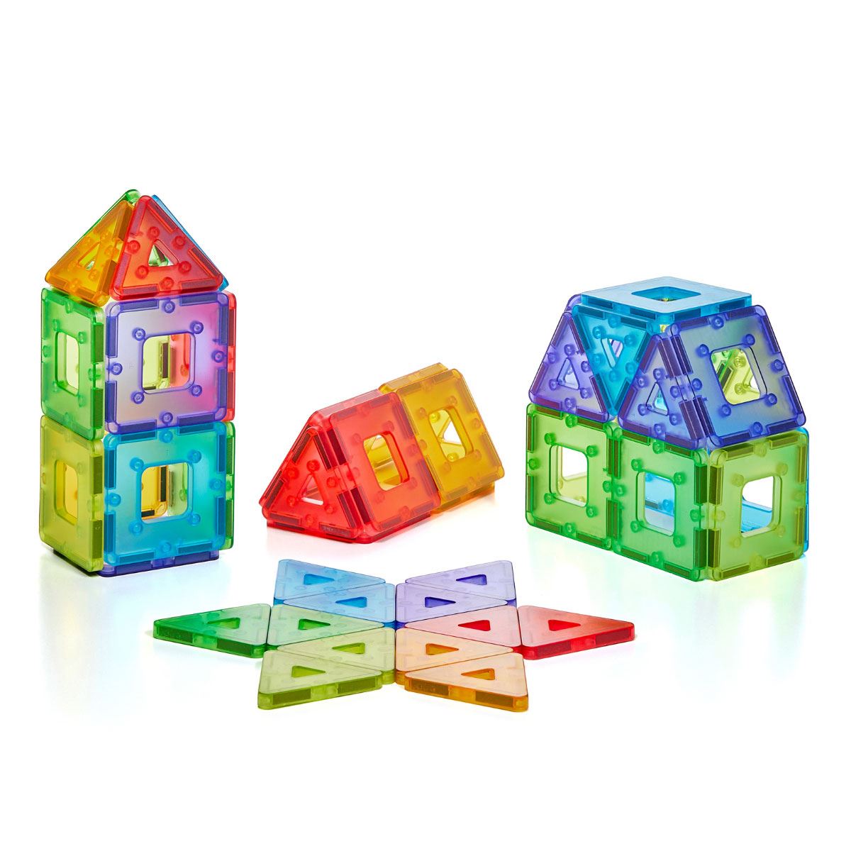 Translucent Polydron KinderMag Starter Set – 48-Piece Magnetic Construction Kit for Early Learners