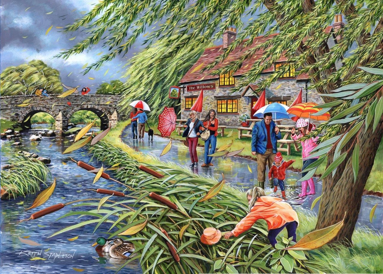 Wind at the Willows 1000 Piece Puzzle