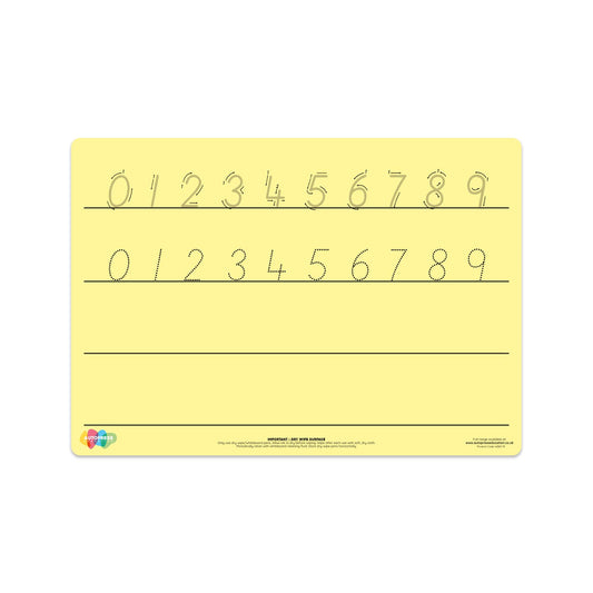 Yellow Tinted Number Formation Mat