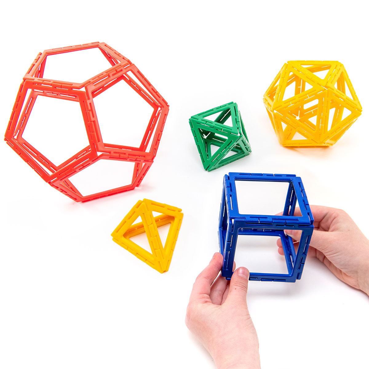 Platonic Solids Set – 50-Piece Educational Geometry Construction Kit for Ages 6+ - The Dyslexia Shop