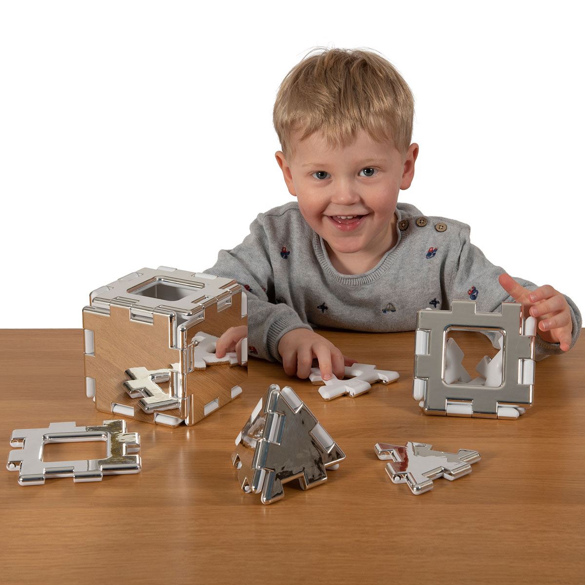 My First Polydron Mirrored Set – 16-Piece Reflective Construction Kit for Early Learners