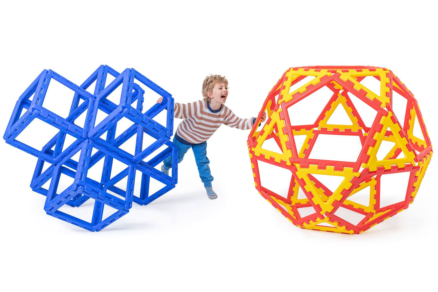 XL Polydron Geo Dome – 62-Piece Large-Scale Geometric Construction Set for Collaborative Play