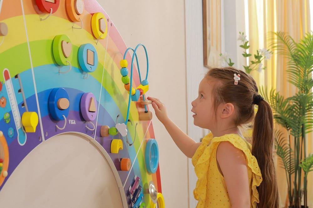 Rainbow activity wall toy