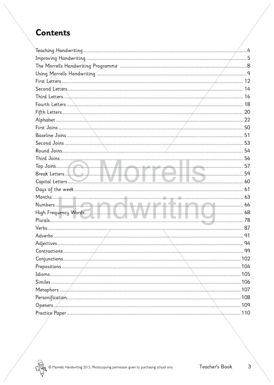Morrells Handwriting Teacher’s Book