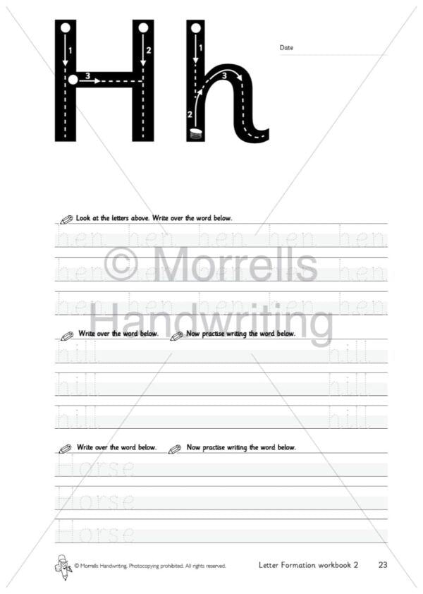 Morrells Letter Formation 2 Words