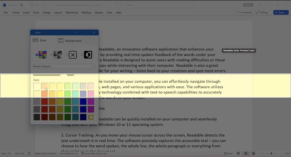 Sensory Ruler and Tint for Windows – Workplace Single User License