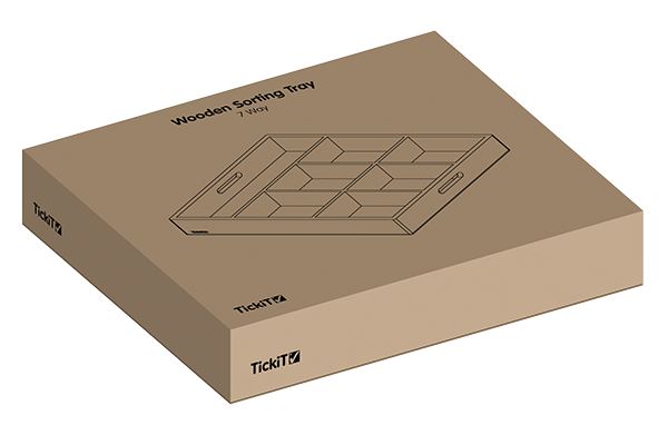 Wooden sorting tray - 7 way