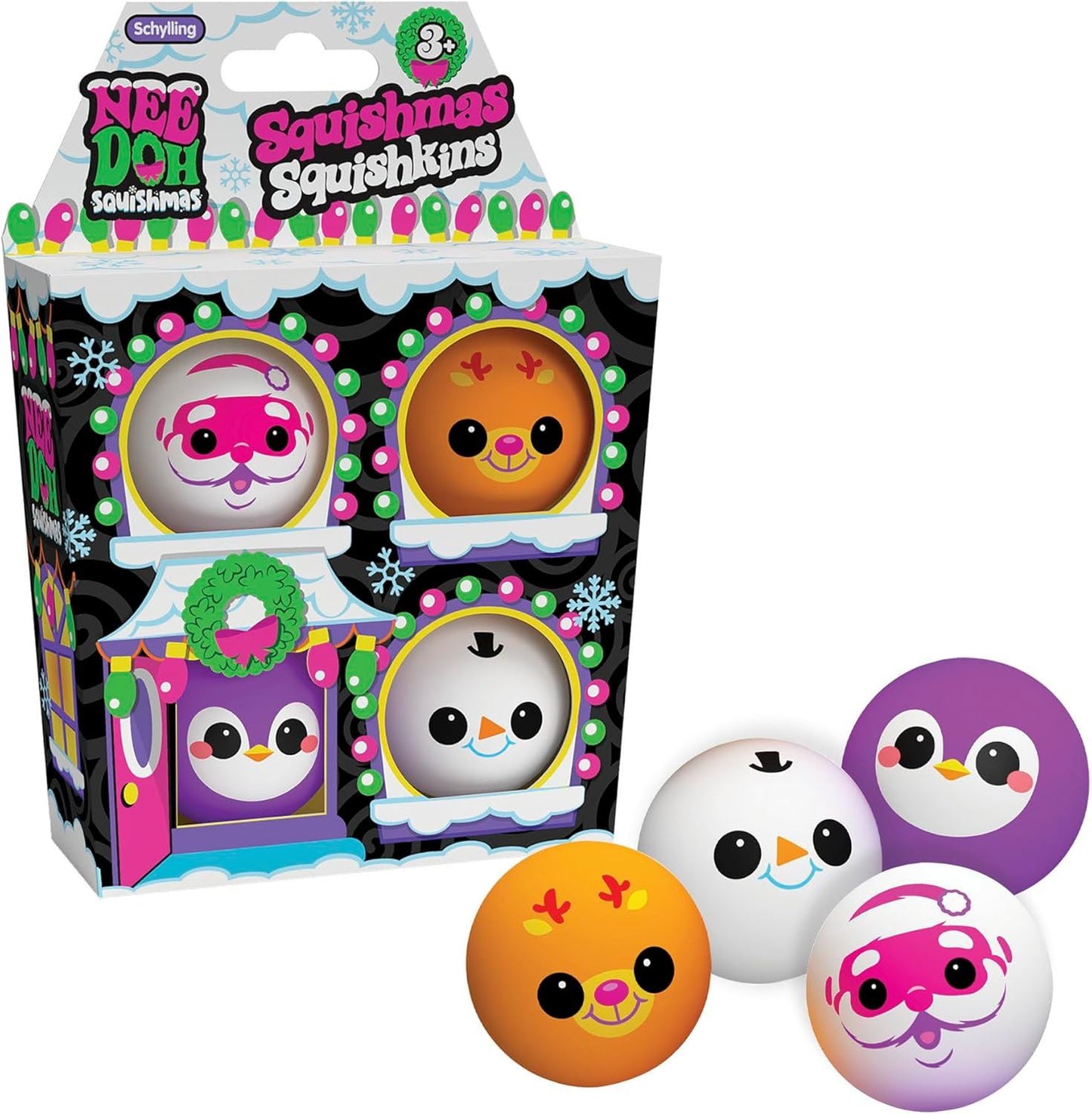 Needoh Squishmas Squishkins (4 Pack)