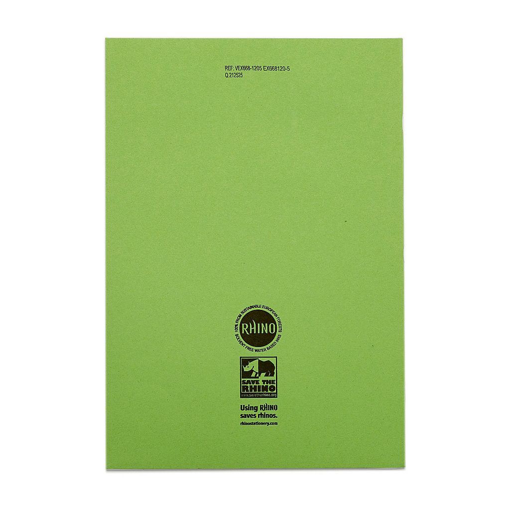 RHINO A4 Exercise Book - 8mm Lined + Margin | 80pg/10pk