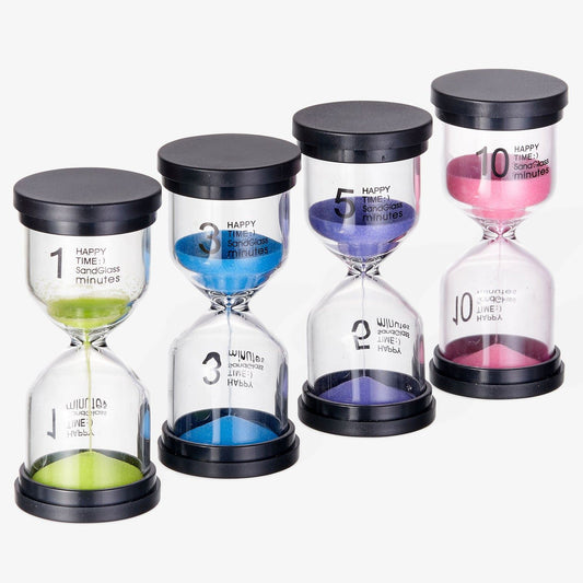 4 Set Hourglass Sand Clock, Kitchen Accessory Perfect