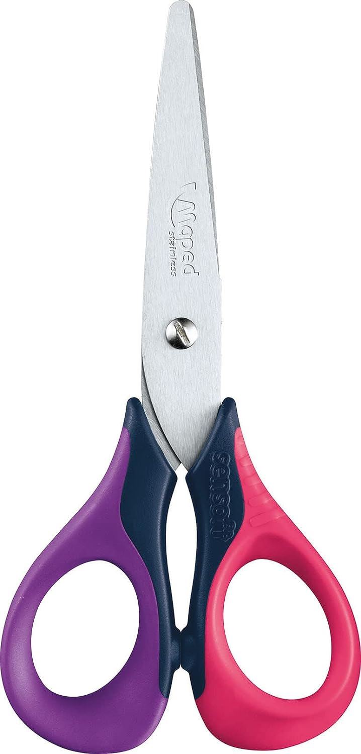 Maped Sensoft 3D Scissors 13cm - Purple/Pink - Left Handed