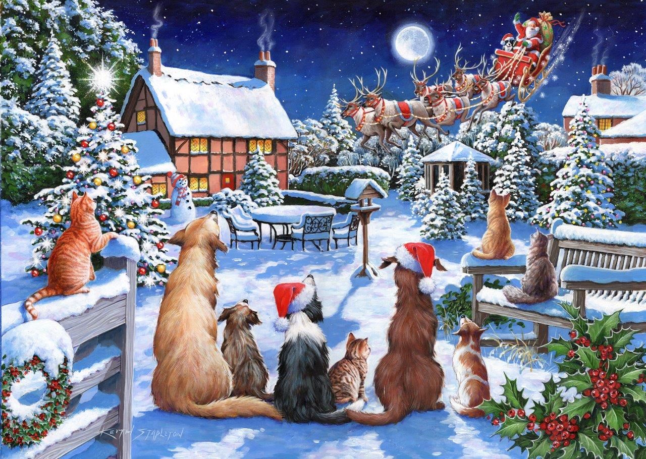 No 19 Santa Paws 1000 Piece Puzzle