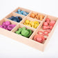 Rainbow wooden super set & 7 way tray