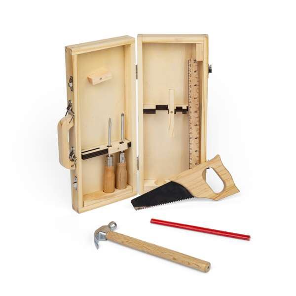 Children’s Wooden DIY Tool Box Set - BigJigs