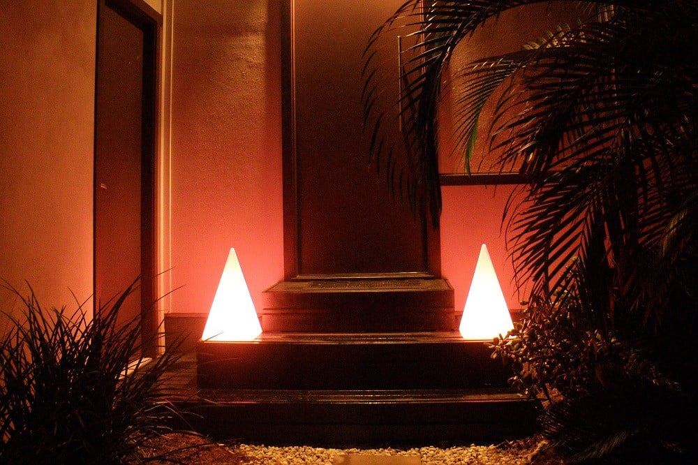 Sensory mood light pyramid