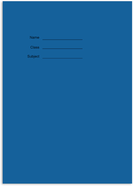 A4 White Paper Exercise Book 8mm Lined - 48 Pages with Margin