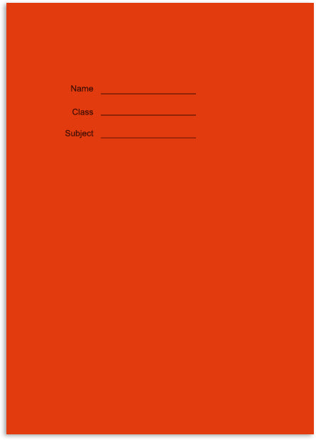 A4 White Paper Exercise Book 8mm Lined - 48 Pages with Margin