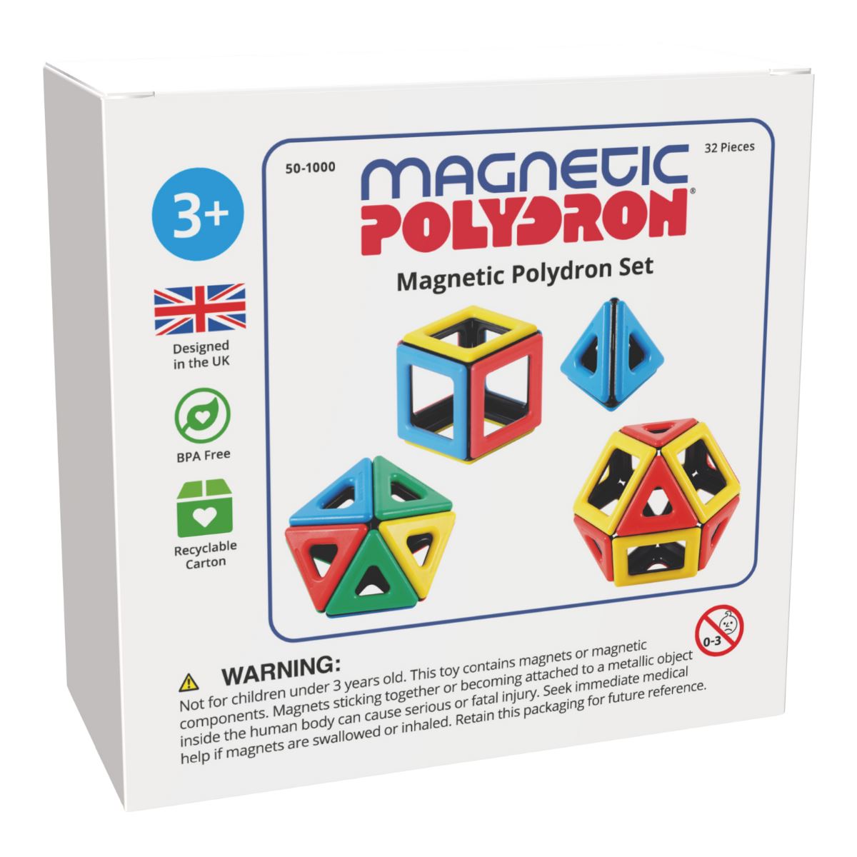 Magnetic Polydron Set: Engage Young Minds with Hands-On Geometry Exploration