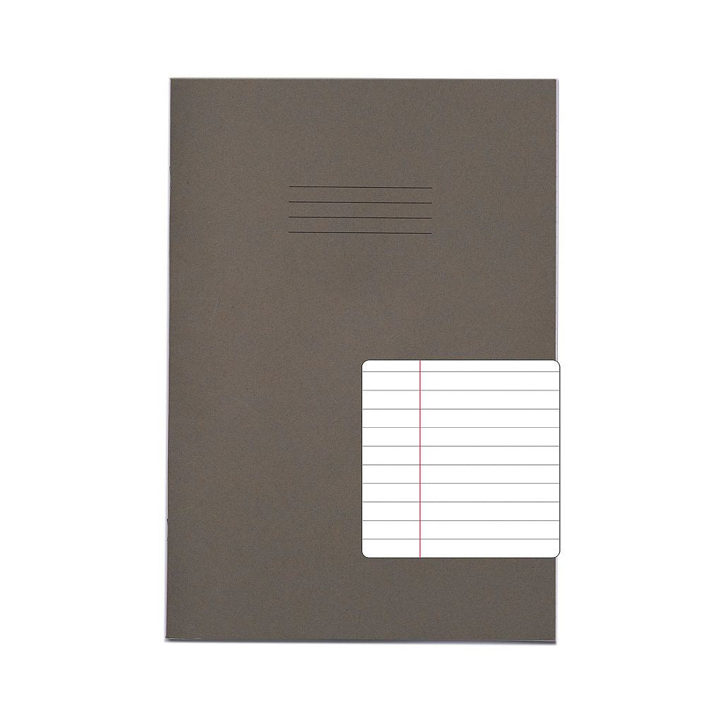 RHINO A4 Exercise Book - 8mm Lined + Margin | 80pg/10pk