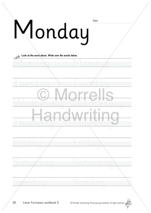 Morrells Letter Formation 2 Words