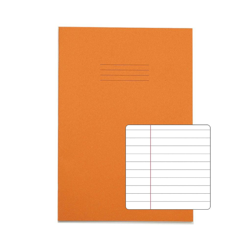 RHINO A4 Exercise Book - 8mm Lined + Margin | 80pg/10pk