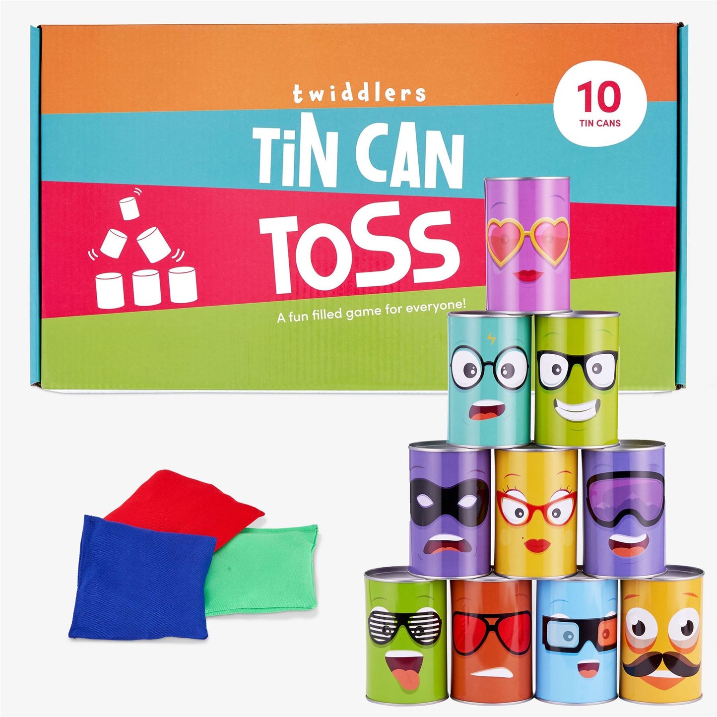 13 Piece Tin Can Toss Game