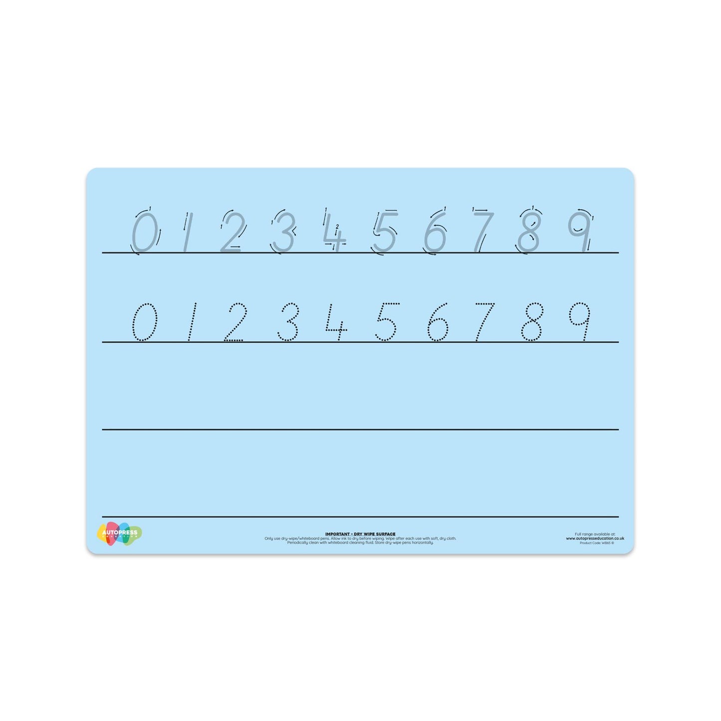 Blue Tinted Number Formation Mat