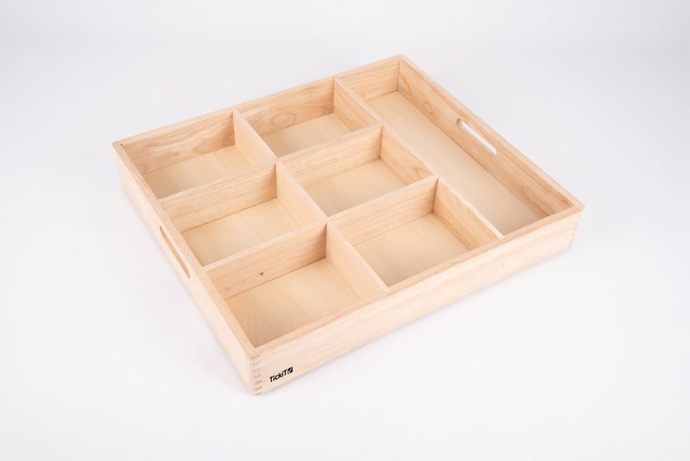 Rainbow wooden super set & 7 way tray