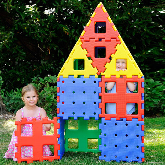 XL Polydron Set 2 – 24-Piece Large-Scale Construction Kit for Creative Play