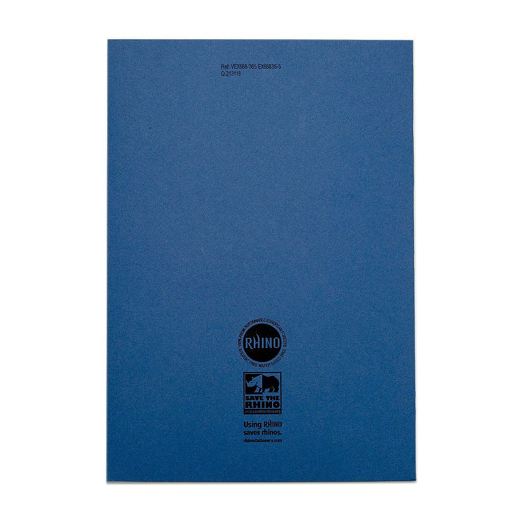 RHINO A4 Exercise Book - 8mm Lined + Margin | 80pg/10pk