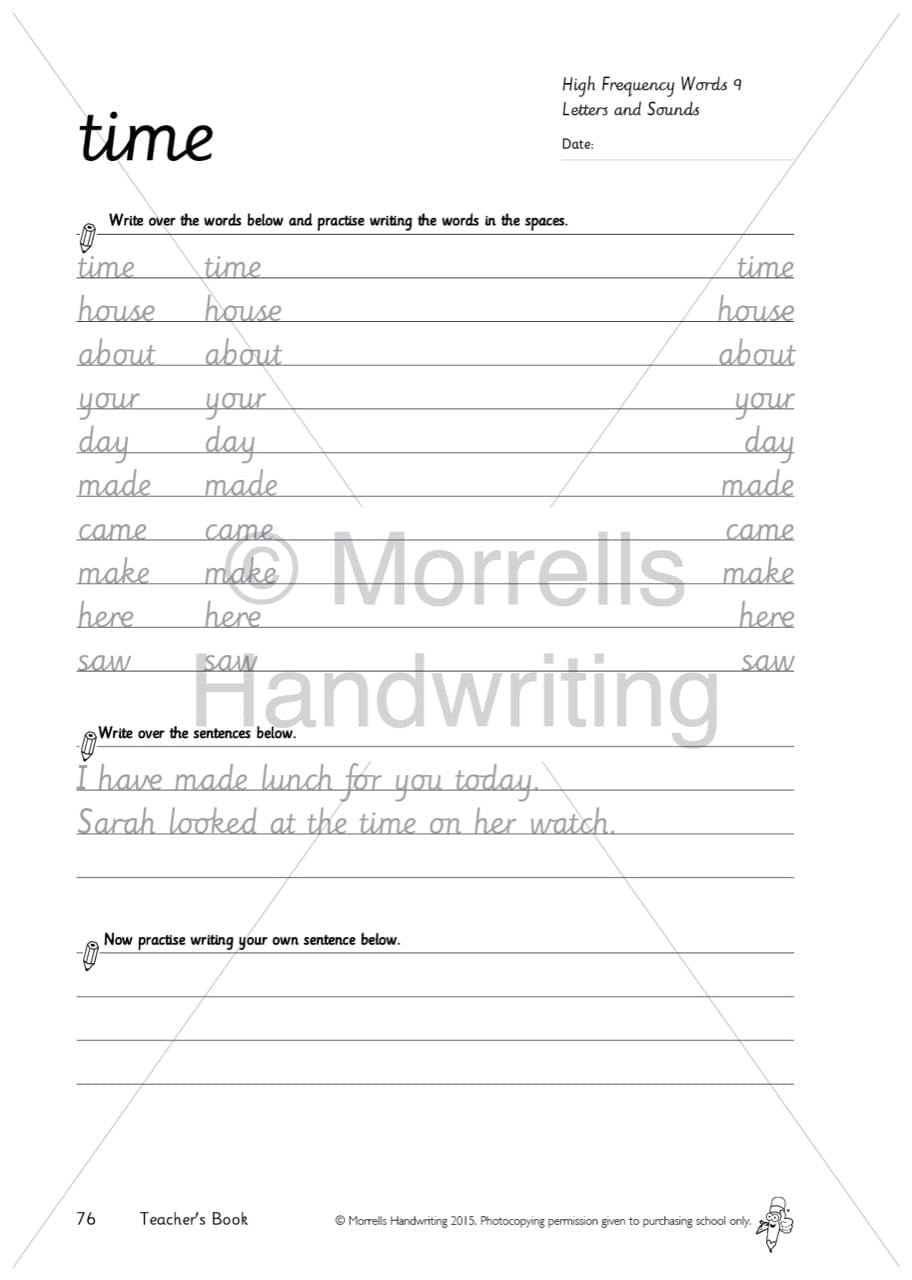 Morrells Handwriting Teacher’s Book (Seconds, Box of 10)