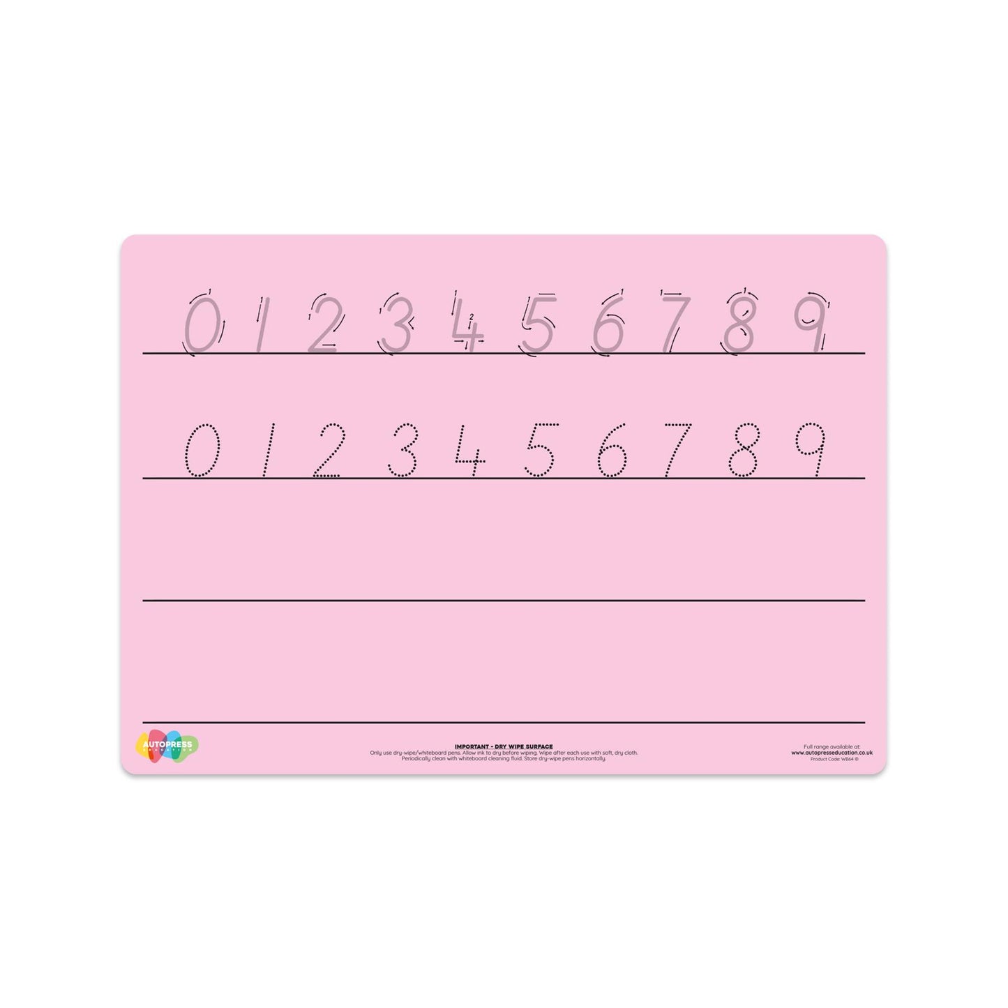 Pink Tinted Number Formation Mat