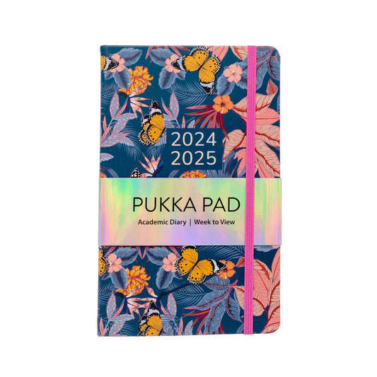 Pukka Bloom Soft Cover Academic Diary Blue