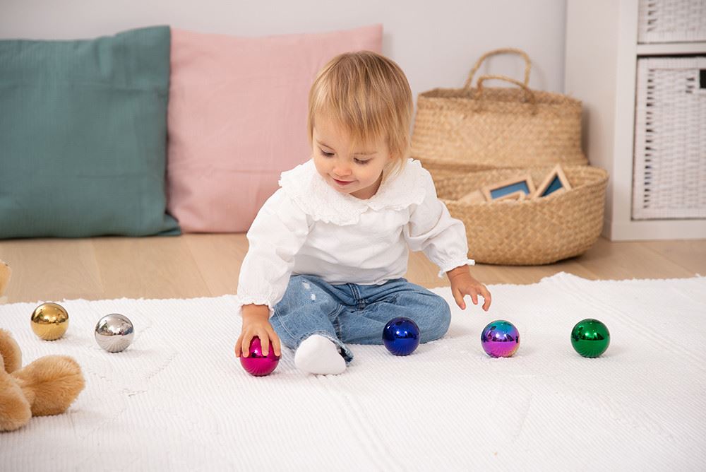 Sensory Reflective Colour Mystery Balls - Pk6