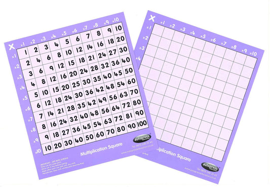 Child’s 10×10 Multiplication Square – Small