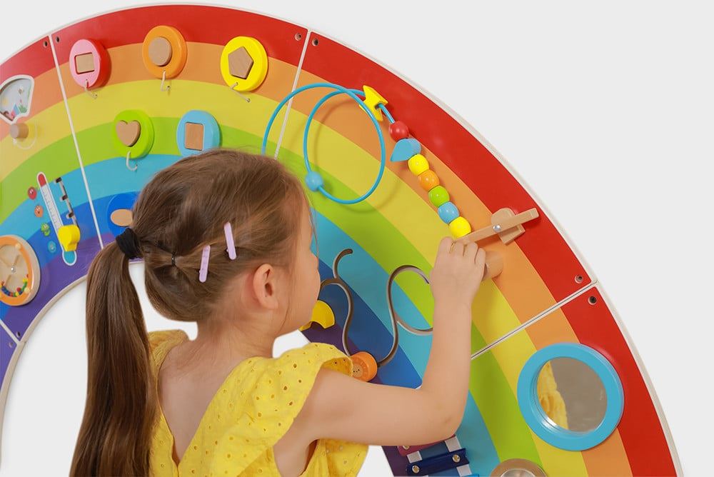 Rainbow activity wall toy