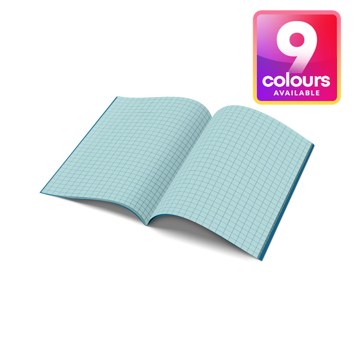 A4 - 10mm Squared Tinted Exercise Book - (Blue Cover)