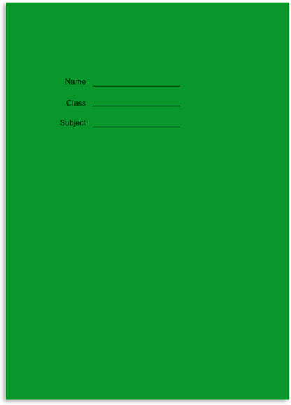 A4 - Project Book - 10mm Lined and Plain on Alternate Page Tinted (Green Cover)