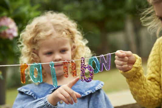 Rainbow Glitter Letters - Pk26