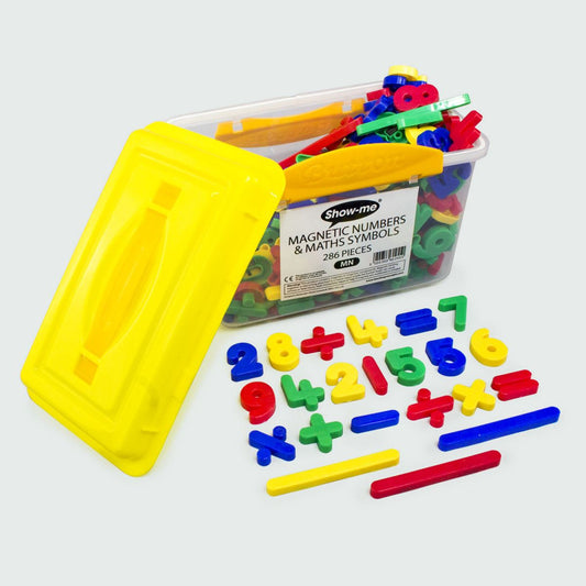 Show-me Magnetic Numbers and Maths Symbols - Tub of 286