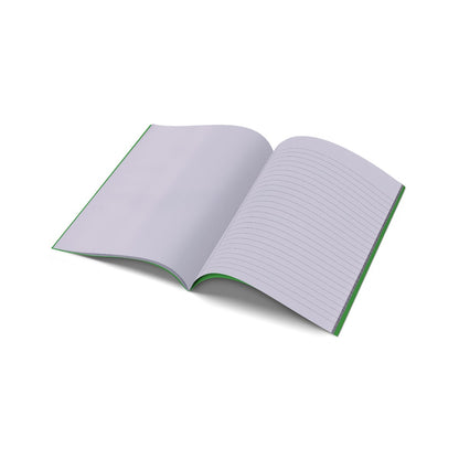 A4 - Project Book - 10mm Lined and Plain on Alternate Page Tinted (Green Cover)