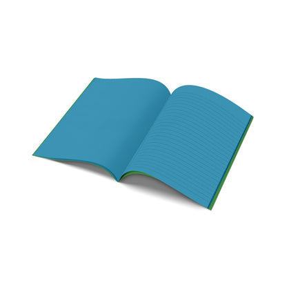 A4 - Project Book - 10mm Lined and Plain on Alternate Page Tinted (Green Cover)