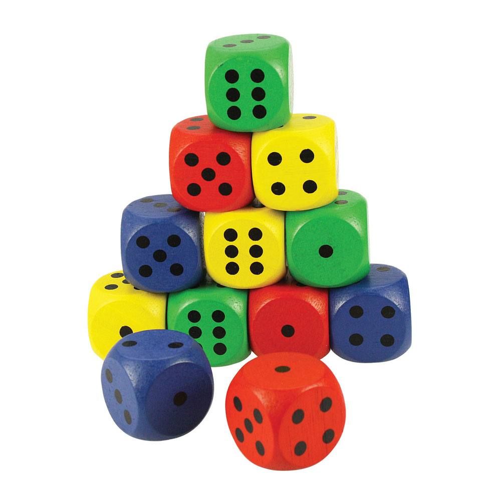 Giant Dice Coloured (Pack of 12) | The Dyslexia Shop