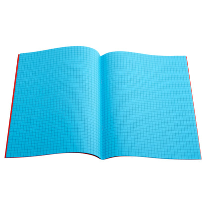 A4 - 7mm Squared Tinted Exercise Book - (Red Cover)